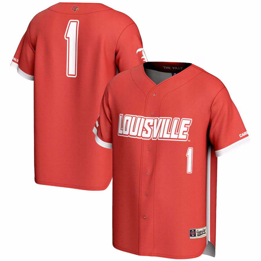 Youth GameDay Greats #1 Red Louisville Cardinals Lightweight Baseball Fashion Jersey - SUjersey01