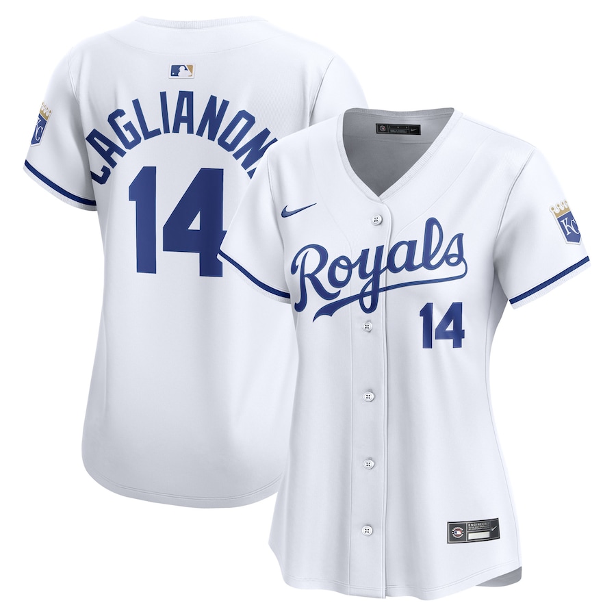 Women's Kansas City Royals Jac Caglianone Nike White Home Limited Player Jersey - SUjersey01