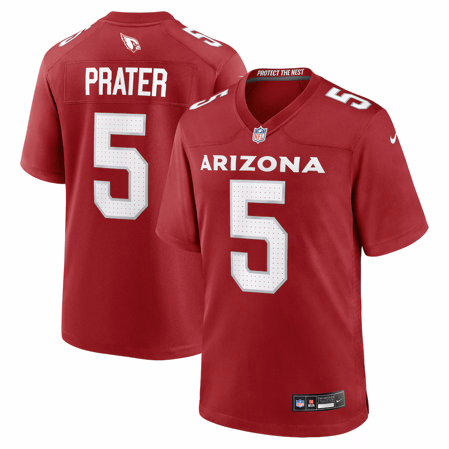 Men's Arizona Cardinals Matt Prater Nike Cardinal Team Game Jersey - SUjersey01