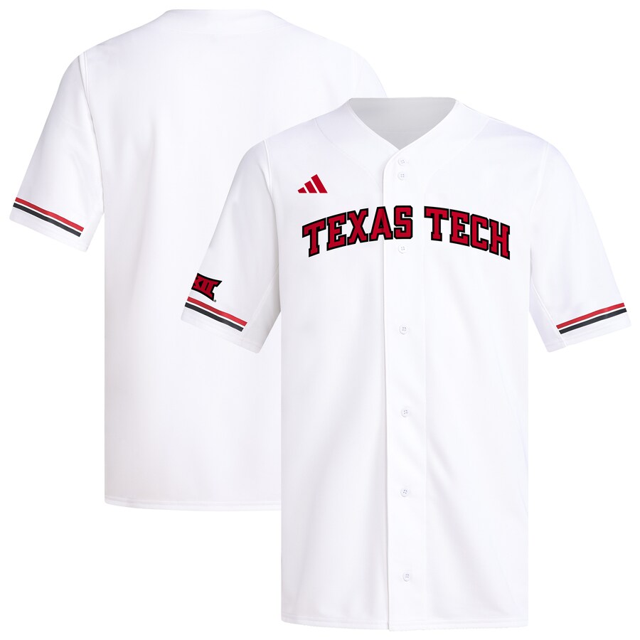 Men's adidas  White Texas Tech Red Raiders Replica Baseball Jersey - SUjersey01