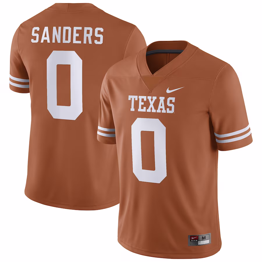 Ja'Tavion Sanders Texas Longhorns Nike Player Game Jersey - Texas Orange - SUjersey01