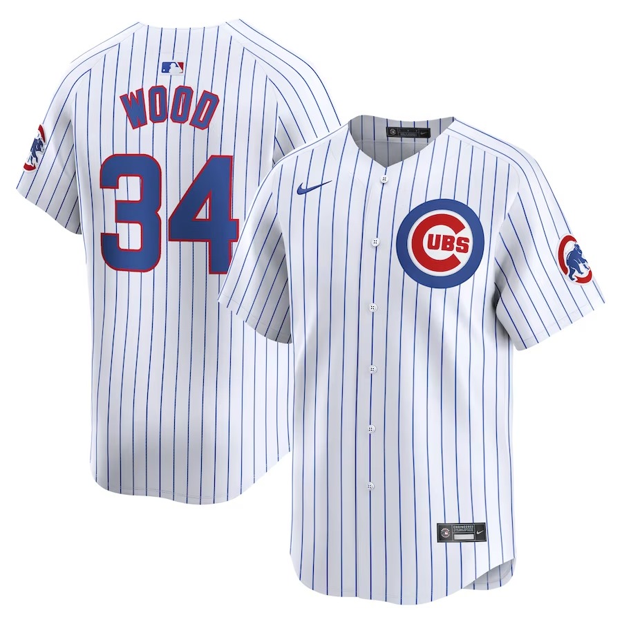 Men's Chicago Cubs Kerry Wood Nike White Home Limited Player Jersey - SUjersey01