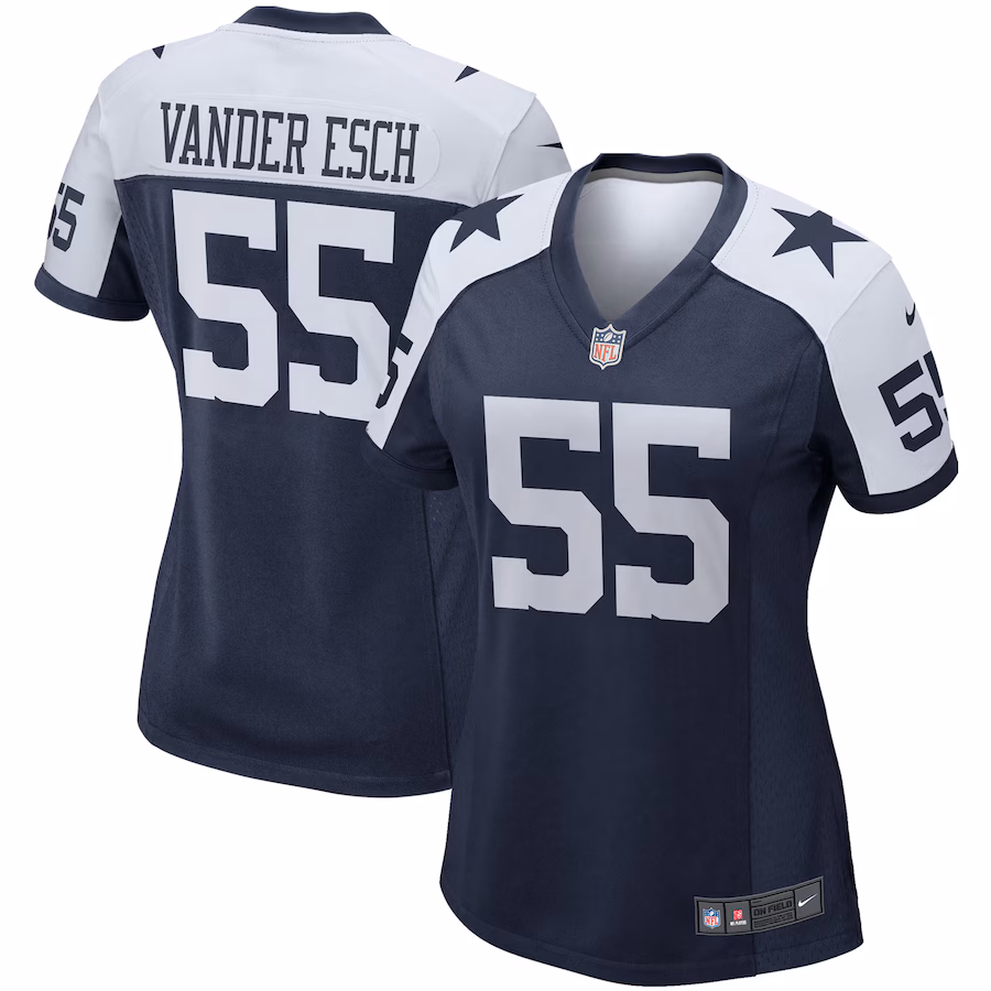 Women's Dallas Cowboys Leighton Vander Esch Nike Navy Alternate Game Team Jersey - SUjersey01
