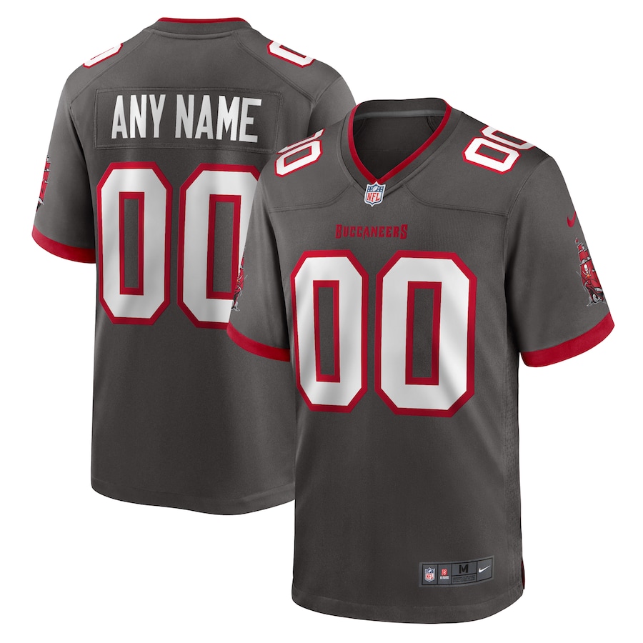 Men's Tampa Bay Buccaneers Nike Pewter Alternate Custom Game Jersey - SUjersey01