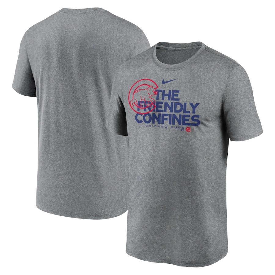Men's Chicago Cubs Nike Heathered Charcoal Local Rep Legend Performance T-Shirt - SUjersey01