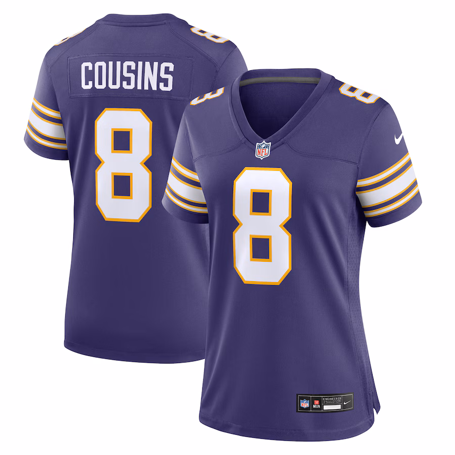 Women's Minnesota Vikings Kirk Cousins Nike Purple Player Jersey - SUjersey01