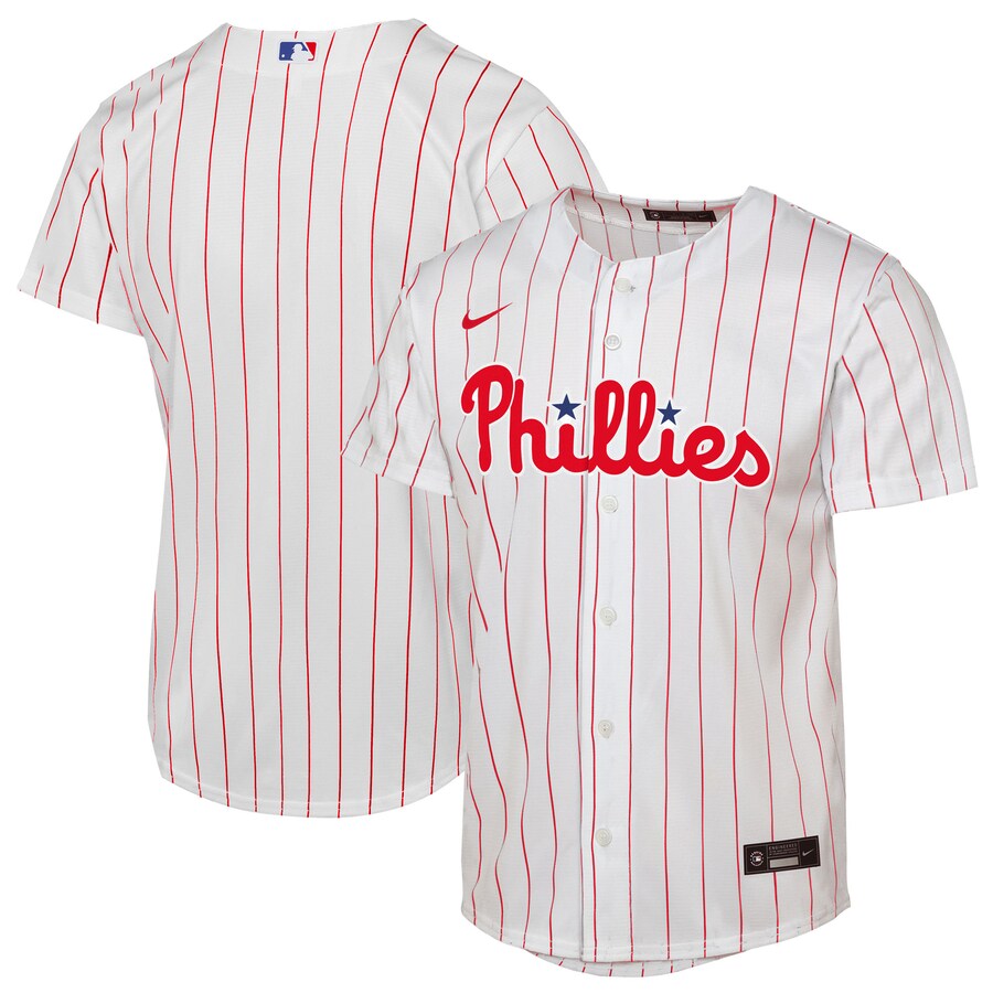 Youth Philadelphia Phillies Nike White Home Replica Jersey - SUjersey01