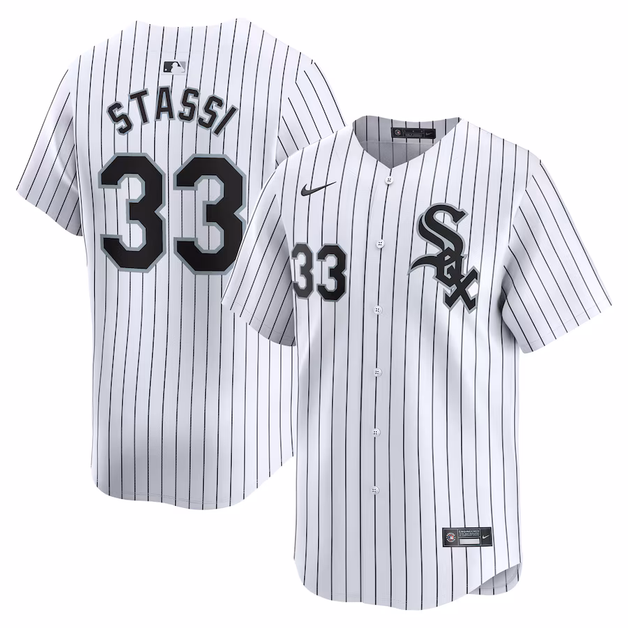 Men's Chicago White Sox Max Stassi Nike White Home Limited Player Jersey - SUjersey01