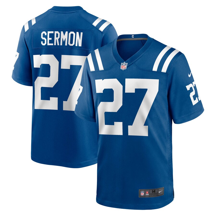 Men's Indianapolis Colts Trey Sermon Nike Royal Game Jersey - SUjersey01