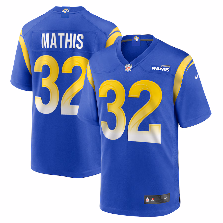 Men's Los Angeles Rams Ochaun Mathis Nike Royal Home Game Jersey - SUjersey01