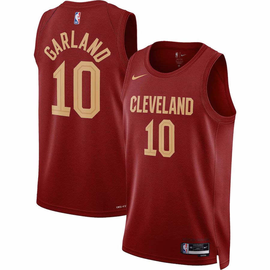 Unisex Cleveland Cavaliers Darius Garland Nike Wine Swingman Jersey - Icon Edition - SUjersey01