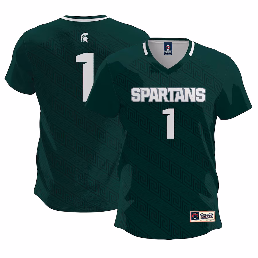 Men's GameDay Greats #1  Green Michigan State Spartans  Lightweight Soccer Team Jersey - SUjersey01