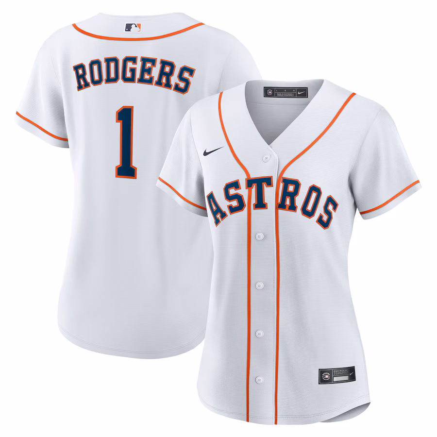Women's Houston Astros Brendan Rodgers Nike White Home Replica Jersey - SUjersey01