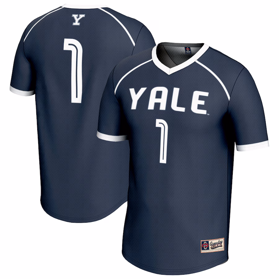 Youth GameDay Greats #1 Navy Yale Bulldogs Lightweight Women's Lacrosse Fashion Jersey - SUjersey01