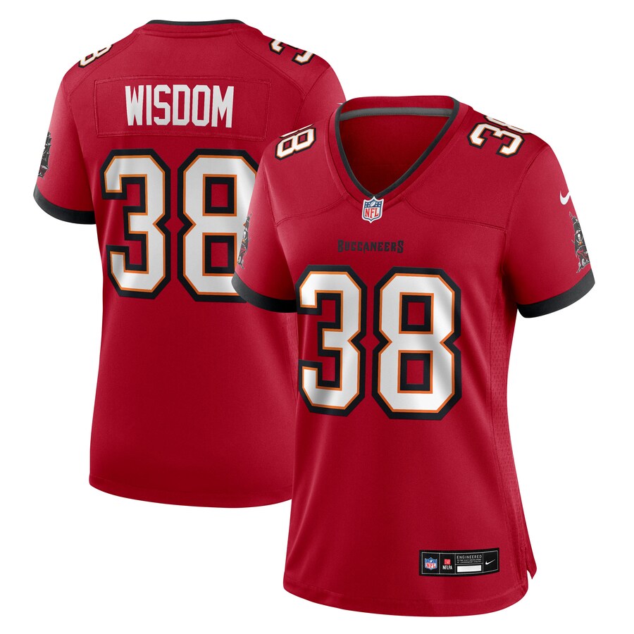 Women's Tampa Bay Buccaneers Rashad Wisdom Nike Red Team Game Jersey - SUjersey01