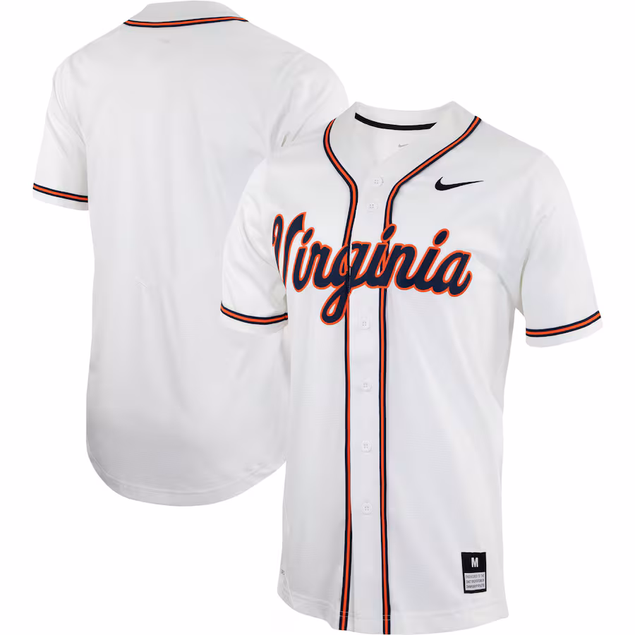Men's Nike White Virginia Cavaliers Replica Baseball Jersey - SUjersey01