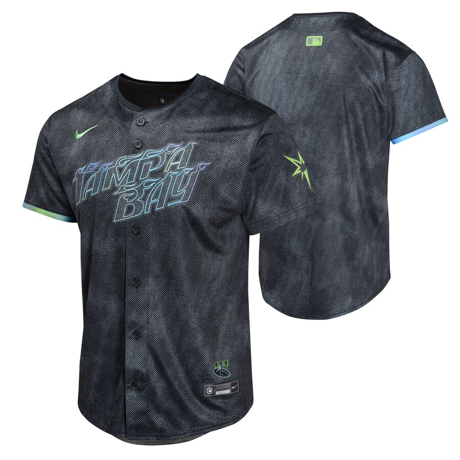 Youth Tampa Bay Rays Nike Black 2024 City Connect Limited Jersey - SUjersey01