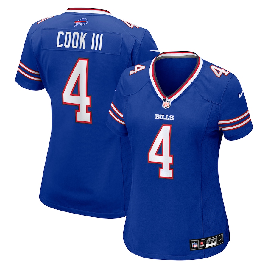 Women's Buffalo Bills James Cook III Nike Royal Team Game Jersey - SUjersey01