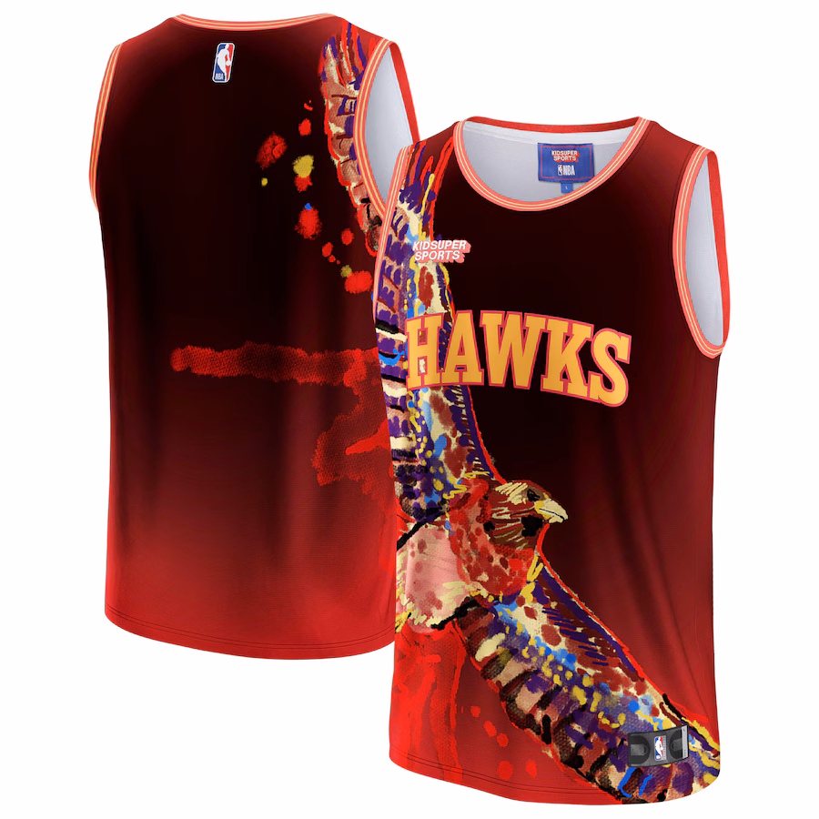 Unisex Atlanta Hawks NBA & KidSuper Studios by Fanatics Red Hometown Jersey - SUjersey01