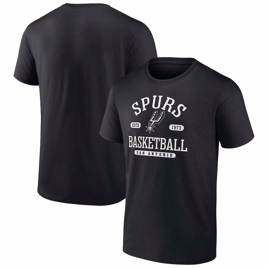 Men's San Antonio Spurs  Fanatics Black Calling Plays T-Shirt - SUjersey01