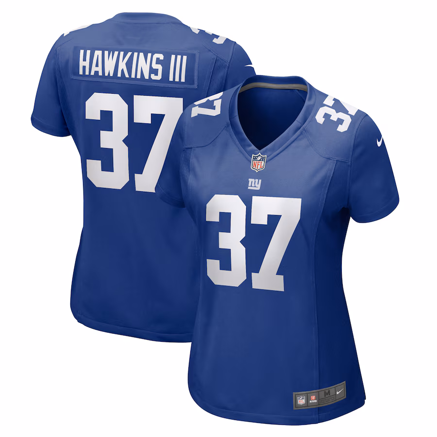 Women's New York Giants Tre Hawkins Nike  Royal  Game Jersey - SUjersey01