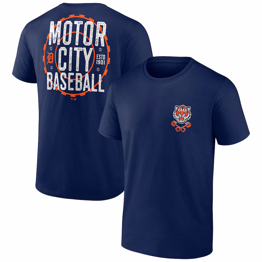 Men's Detroit Tigers Navy Bring It Motor City T-Shirt - SUjersey01