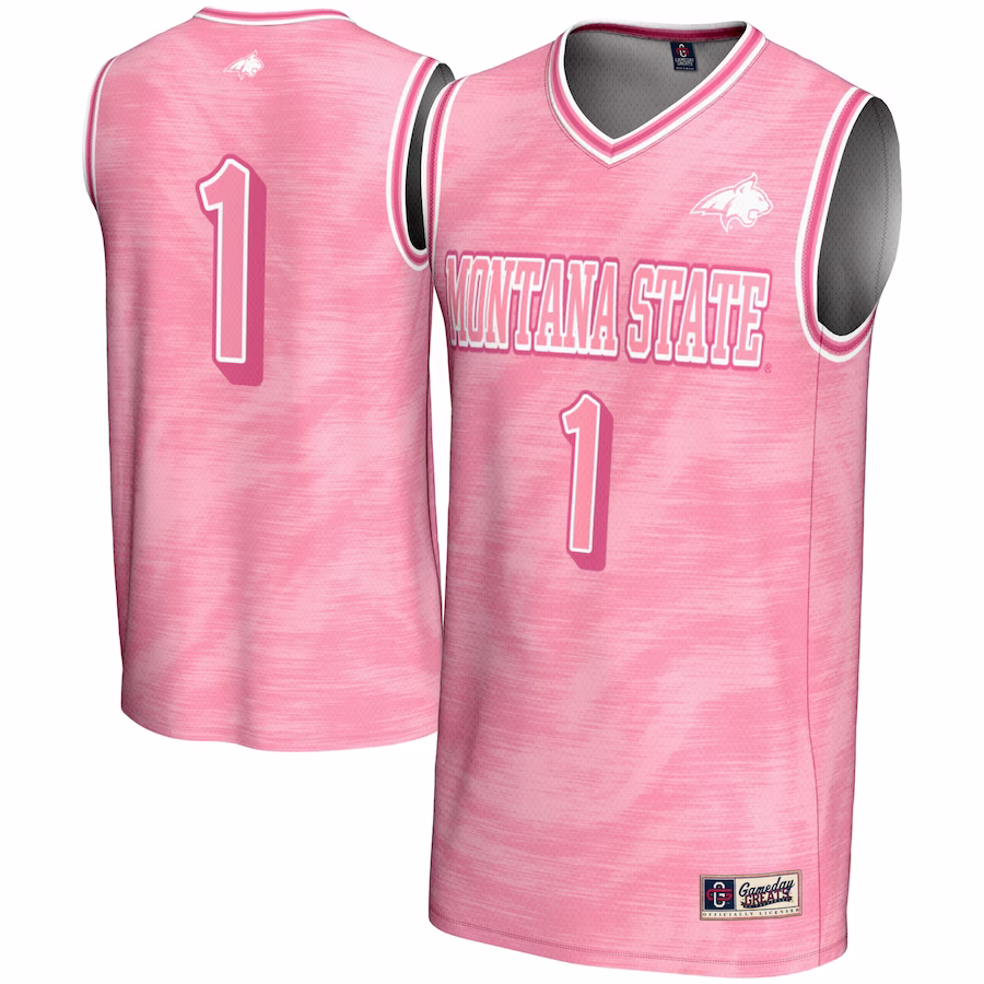 #1 Montana State Bobcats GameDay Greats Youth Lightweight Basketball Jersey - Pink - SUjersey01