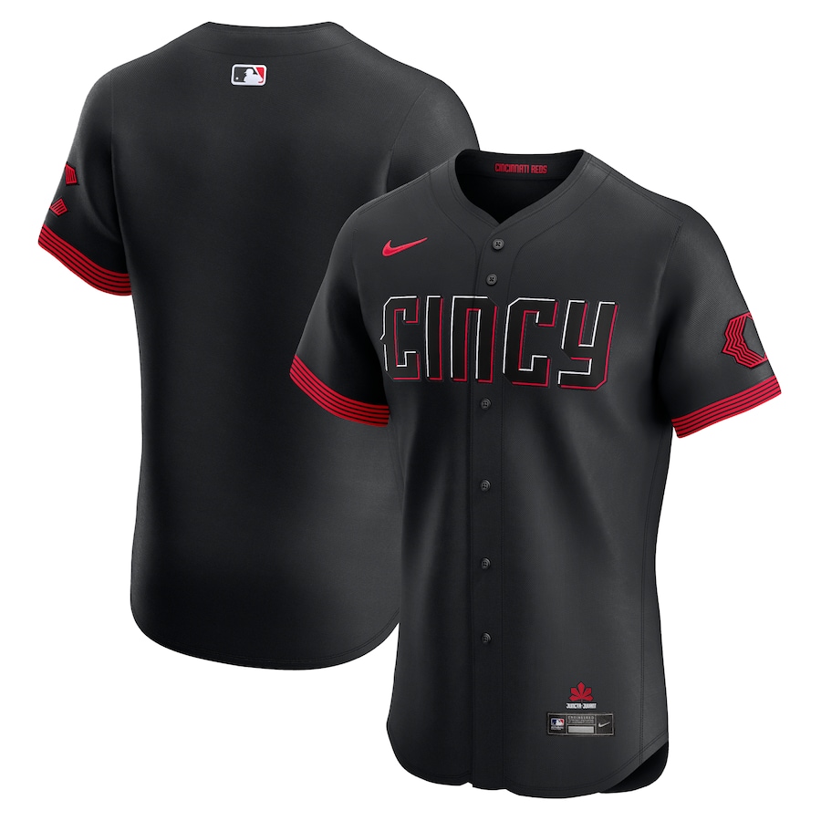 Men's Cincinnati Reds  Nike Black City Connect Elite Jersey - SUjersey01