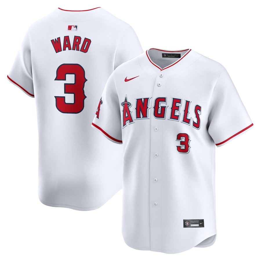 Men's Los Angeles Angels Taylor Ward Nike White Home Limited Player Jersey - SUjersey01