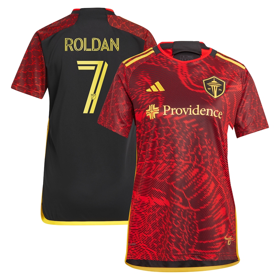 Women's Seattle Sounders FC Cristian Roldan adidas Red 2024 The Bruce Lee Kit Replica Player Jersey - SUjersey01