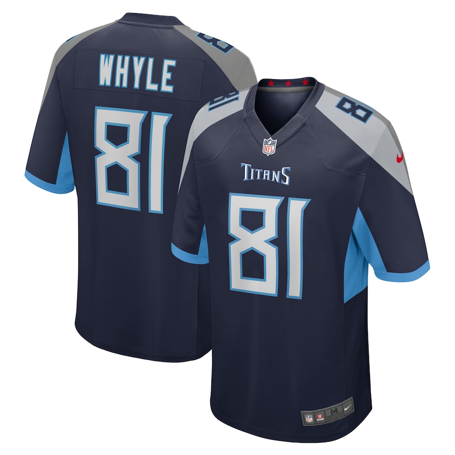 Men's Tennessee Titans Josh Whyle Nike  Navy Team Game Jersey - SUjersey01
