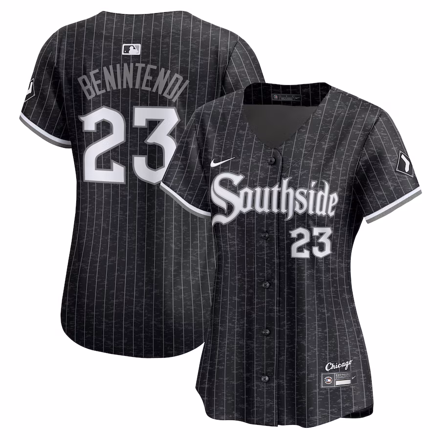 Women's Chicago White Sox Andrew Benintendi Nike Black City Connect Limited Jersey - SUjersey01