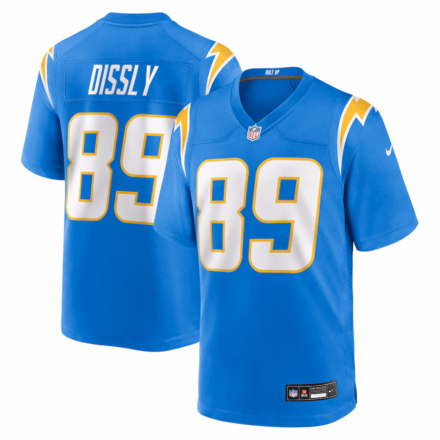 Men's Los Angeles Chargers Will Dissly Nike Powder Blue Team Game Jersey - SUjersey01
