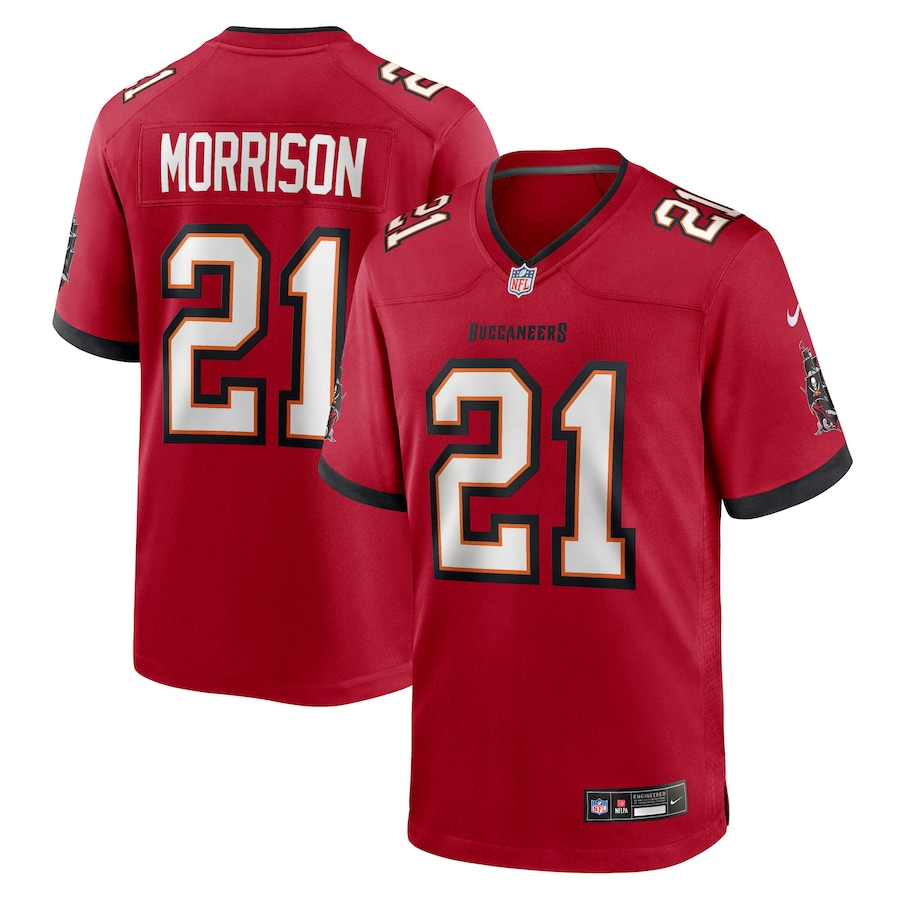 Men's Tampa Bay Buccaneers Benjamin Morrison Nike Red Team Game Jersey - SUjersey01