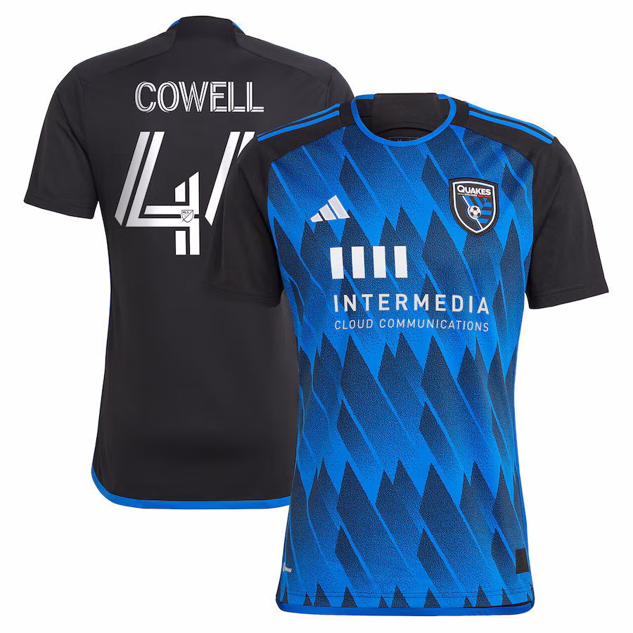 Men's San Jose Earthquakes Cade Cowell adidas Blue 2023 Active Fault Jersey Replica Jersey - SUjersey01