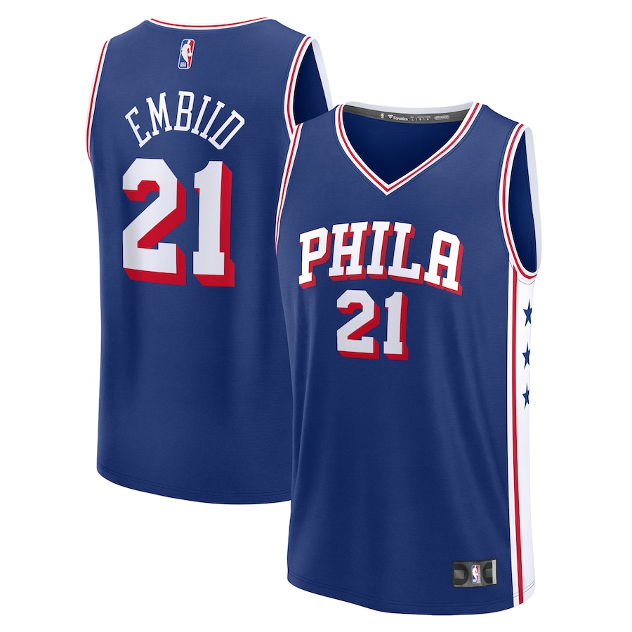 Youth Philadelphia 76ers Joel Embiid Fanatics Royal Fast Break Replica Player Jersey - Icon Edition - SUjersey01