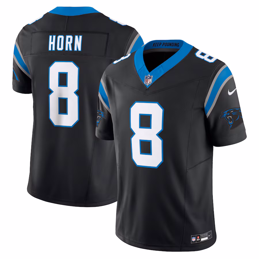 Men's Carolina Panthers Jaycee Horn Nike Black Vapor F.U.S.E. Limited Jersey - SUjersey01