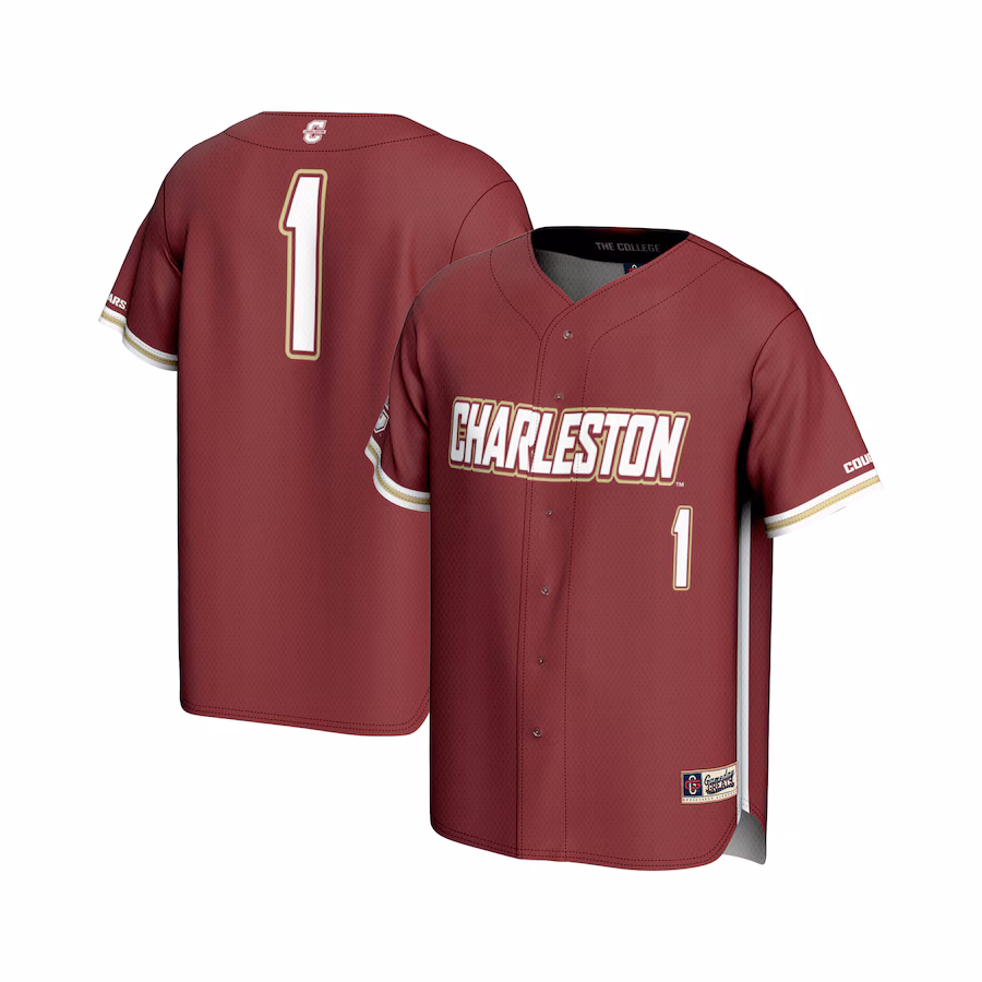 Youth GameDay Greats  Maroon #1 Charleston Cougars Lightweight Baseball Fashion Jersey - SUjersey01