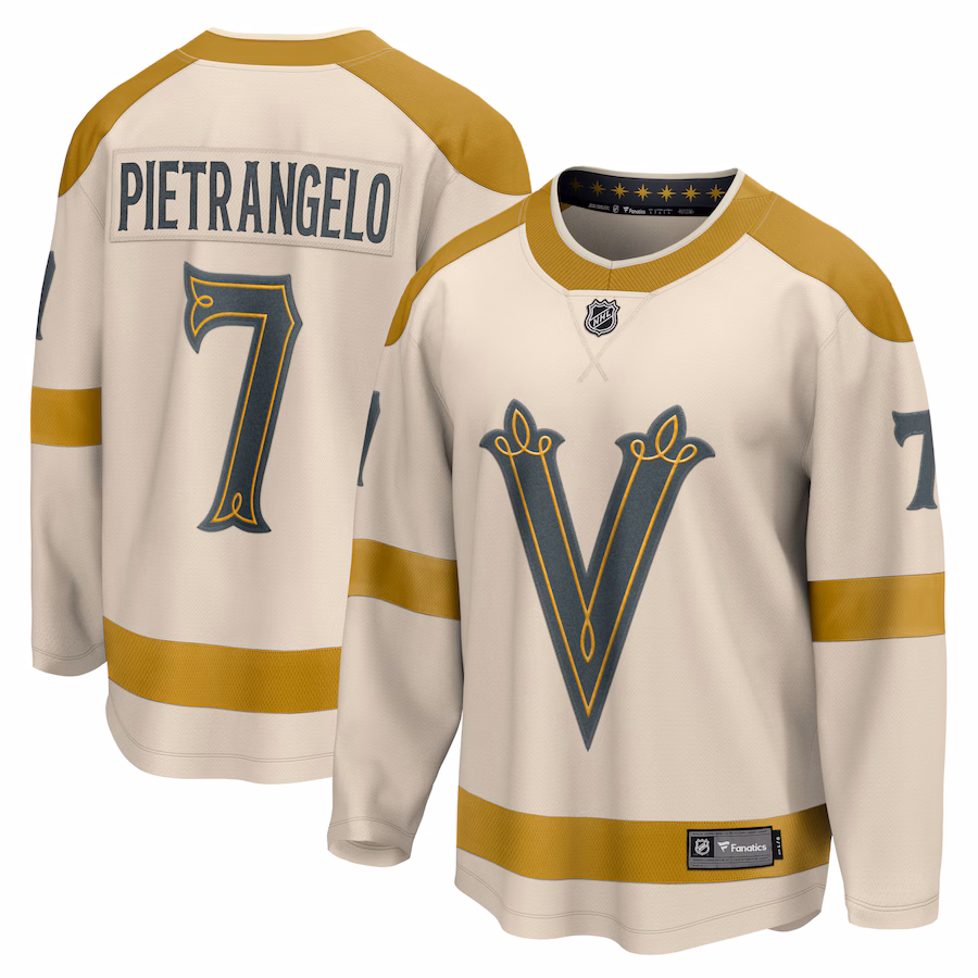 Men's Vegas Golden Knights Alex Pietrangelo Fanatics Cream 2024 NHL Winter Classic Breakaway Player Jersey - SUjersey01