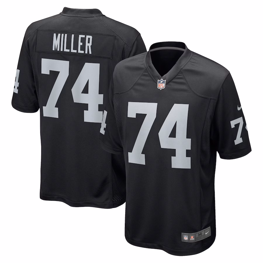 Men's Las Vegas Raiders Kolton Miller Nike Black Game Jersey - SUjersey01