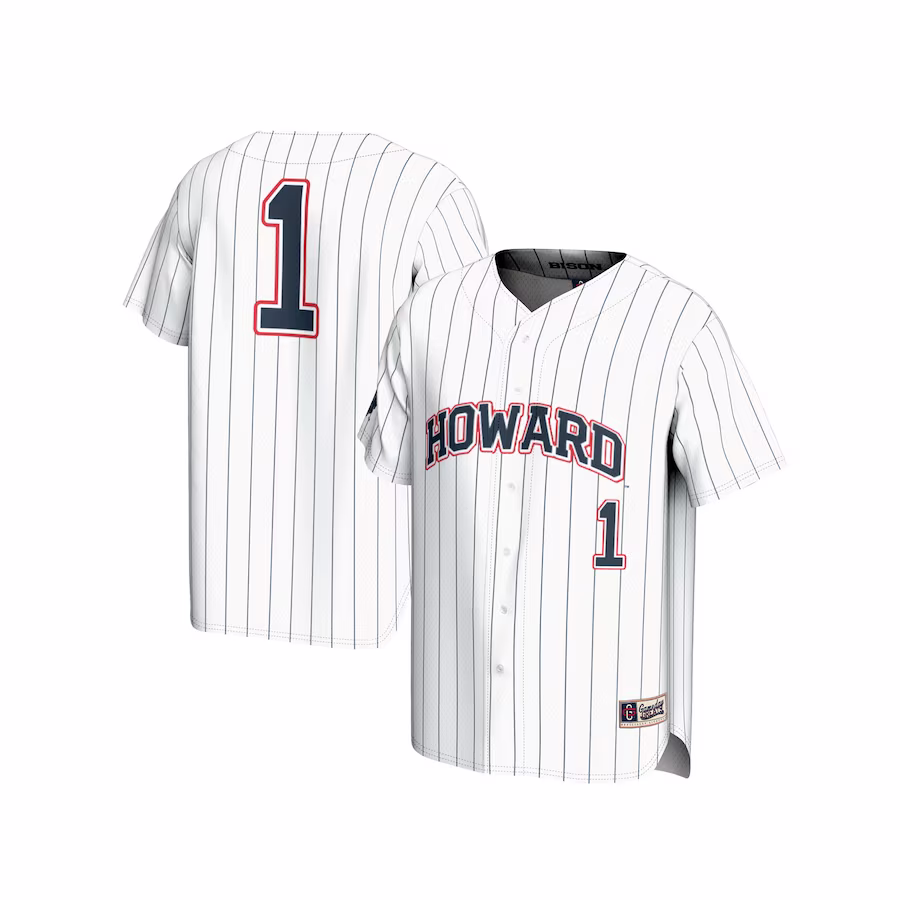 #1 Howard Bison GameDay Greats Youth Lightweight Baseball Fashion Jersey - White - SUjersey01