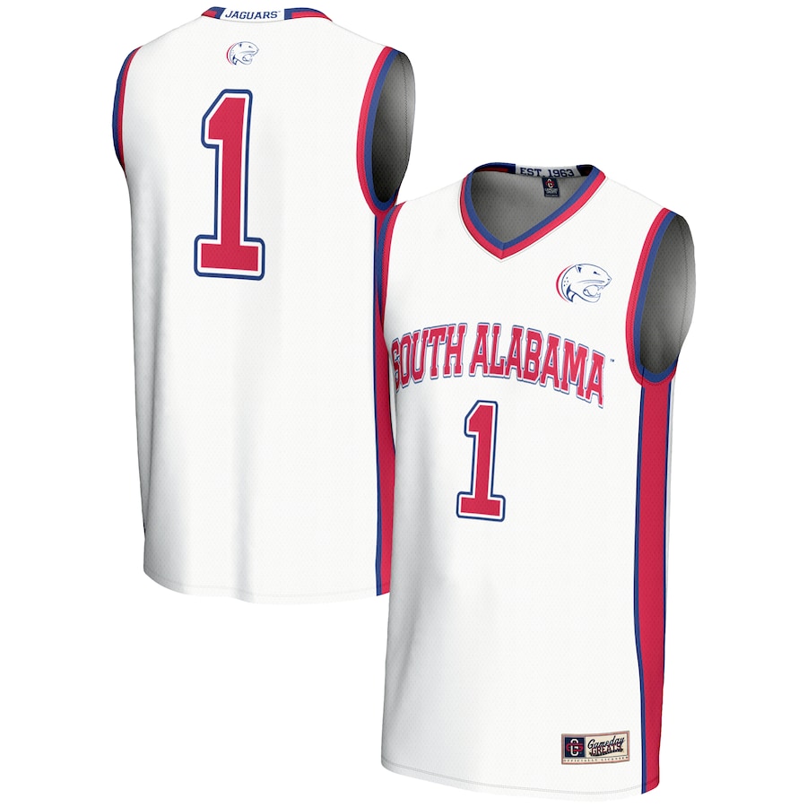 Unisex GameDay Greats #1 White South Alabama Jaguars Lightweight Basketball Jersey - SUjersey01