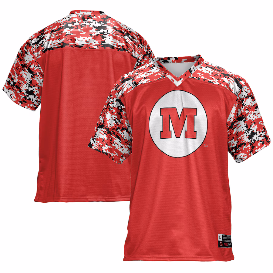 Men's GameDay Greats Red Monmouth College Fighting Scots Football Jersey - SUjersey01