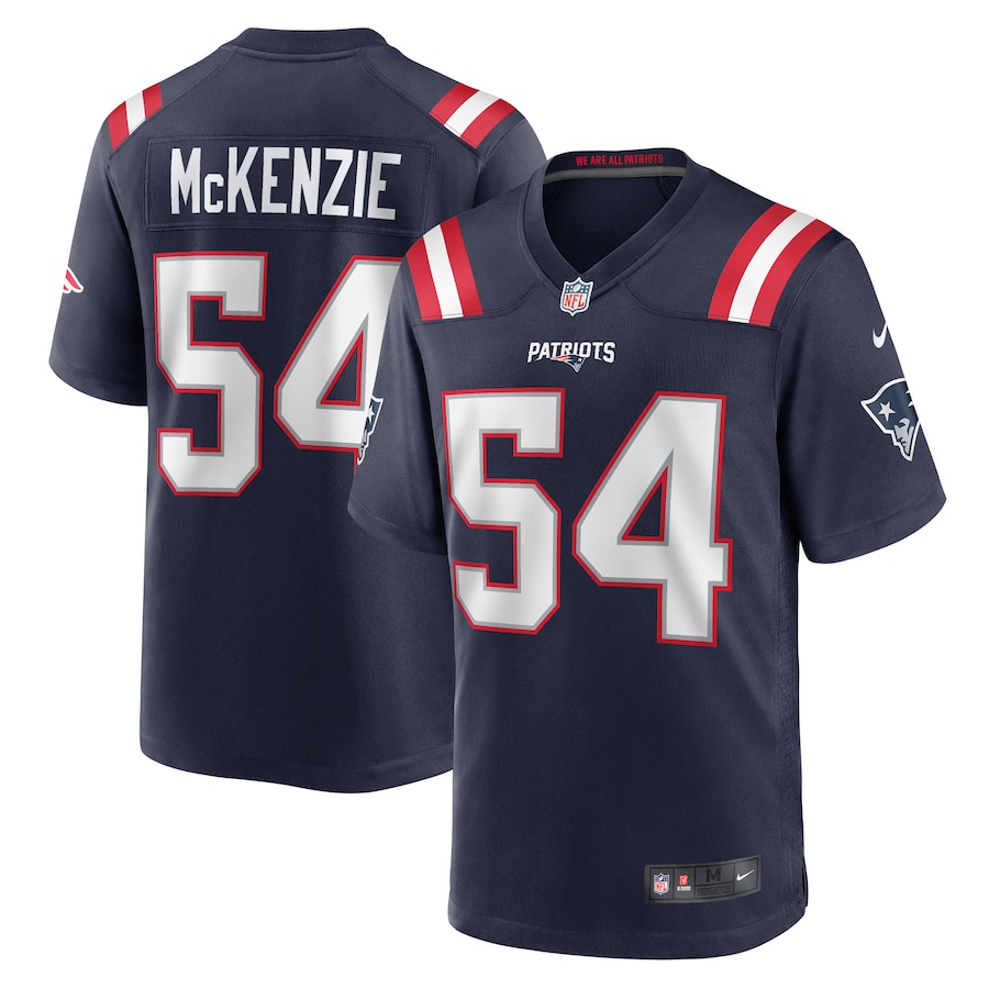Men's New England Patriots Jalen McKenzie Nike Navy Team Game Jersey - SUjersey01