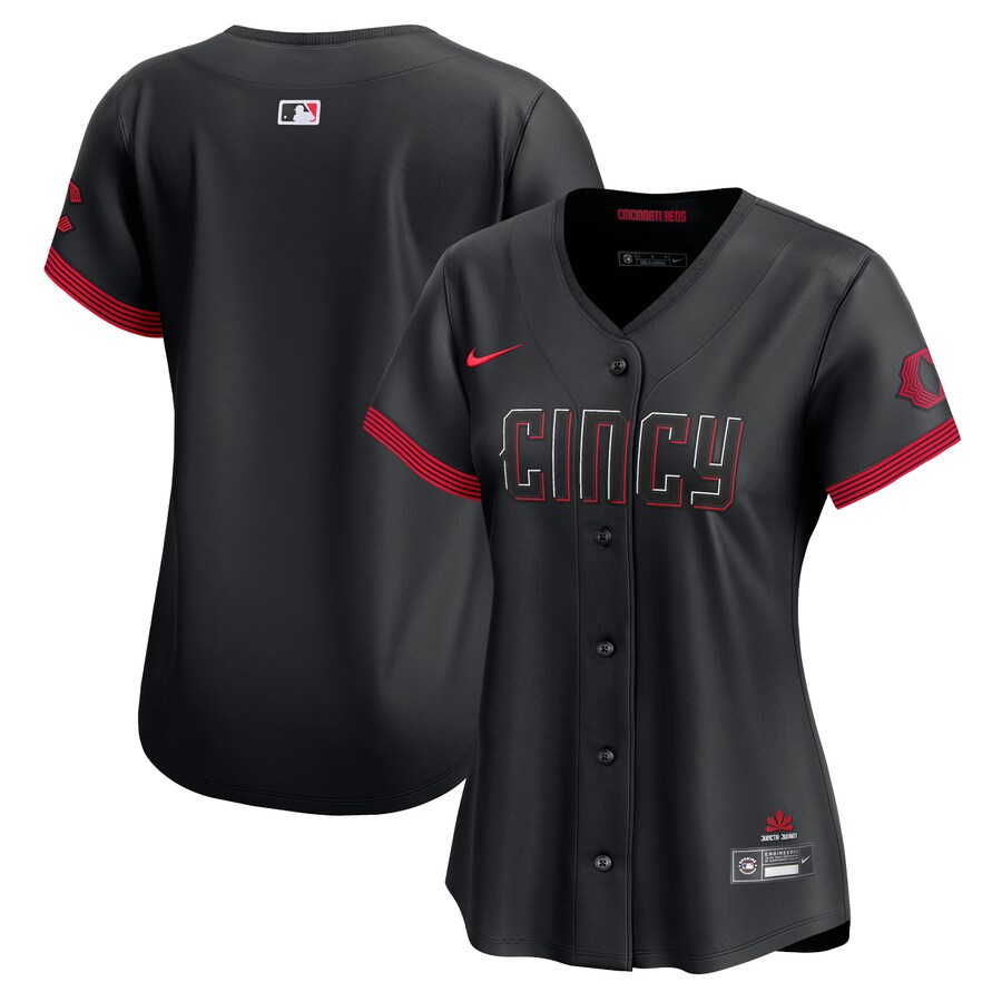 Women's Cincinnati Reds  Nike Black City Connect Limited Jersey - SUjersey01