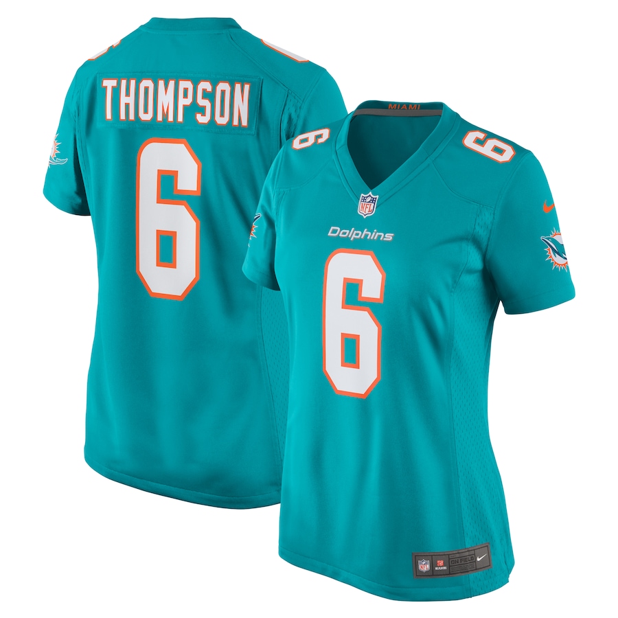 Women's Miami Dolphins Skylar Thompson Nike  Aqua Team Game Jersey - SUjersey01