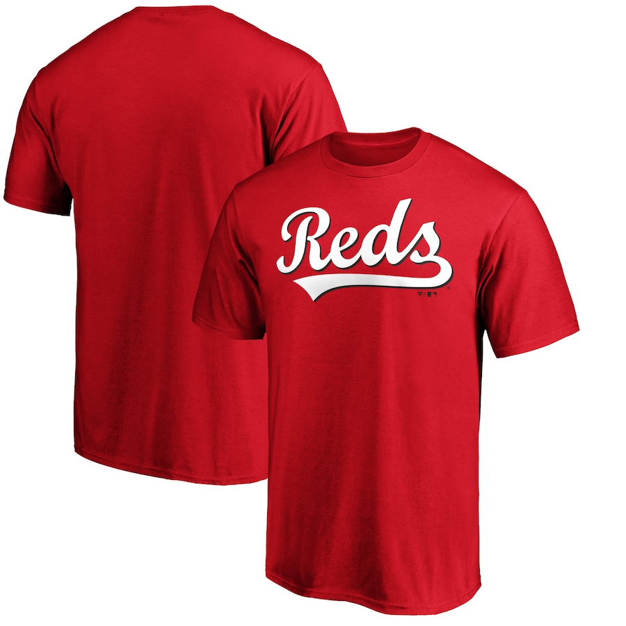 Men's Cincinnati Reds Red Official Wordmark T-Shirt - SUjersey01