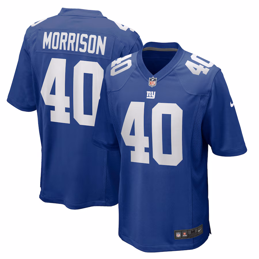 Men's New York Giants Joe Morrison Nike Royal Retired Player Jersey - SUjersey01