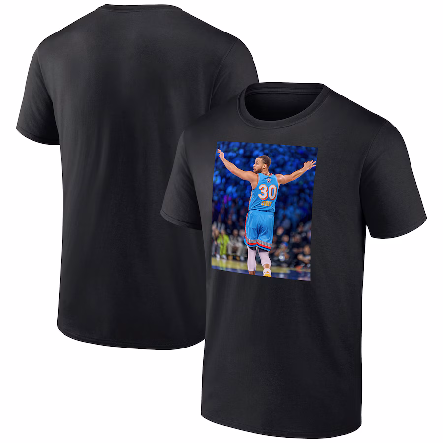 Men's Stephen Curry Black NBA Game Frames All-Star Game T-Shirt - SUjersey01
