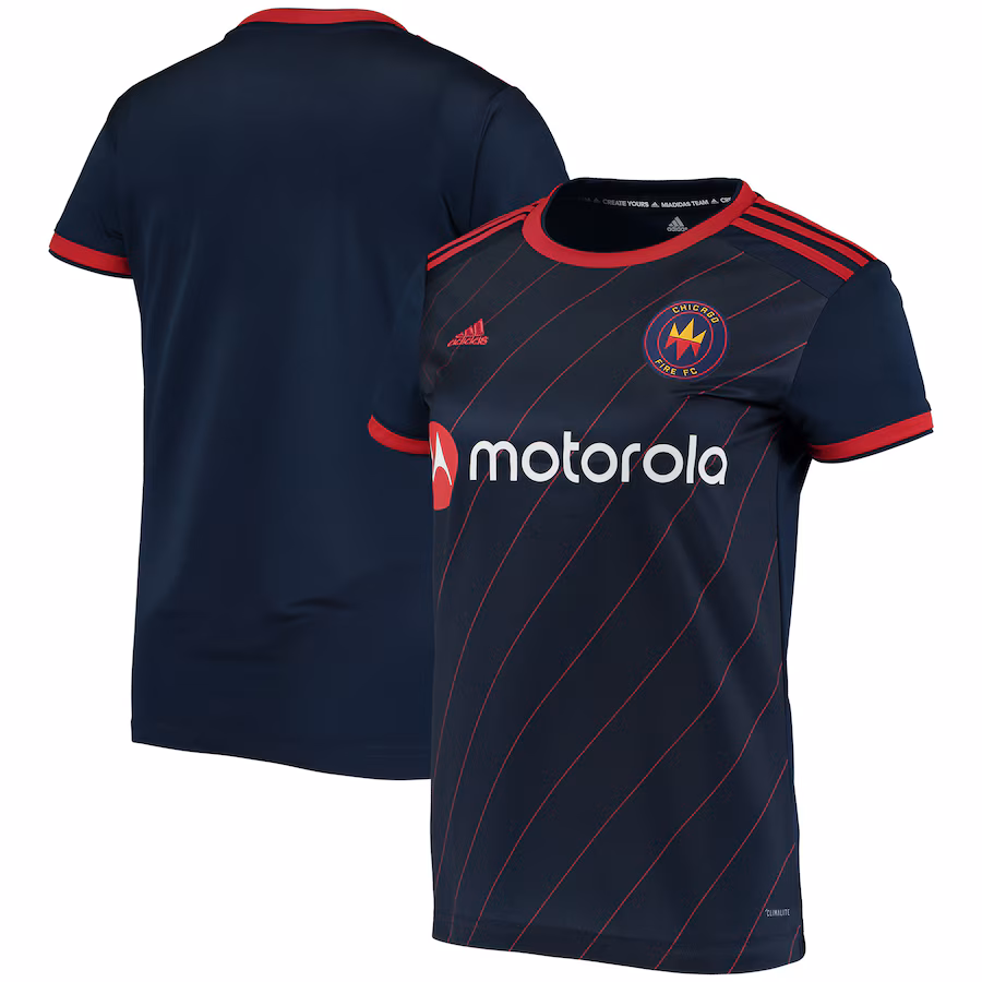 Women's Chicago Fire adidas Navy 2020 Replica Primary Jersey - SUjersey01